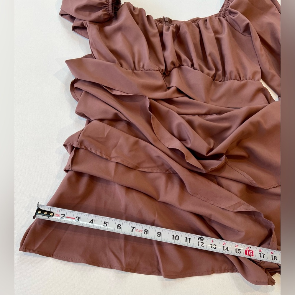 New Lyaner Romper with Skirt Overlay Medium Long Sleeve Shorts Coquette - Picture 6 of 15